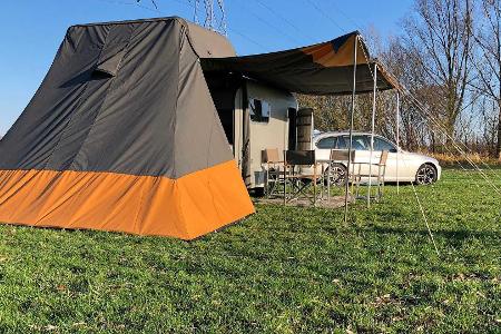 Wohnwagen Lume Traveler: Schlafen und Kochen im Freien