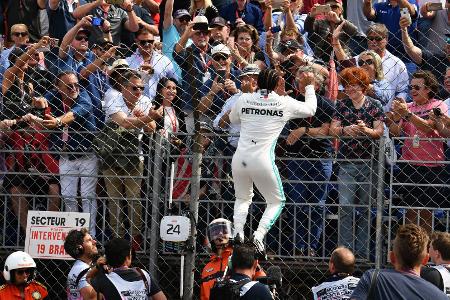 Lewis Hamilton jubelte auf den Spuren von 