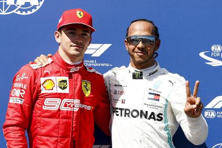 Lewis Hamilton (rechts) hat sich in Le Castellet die Pole-Position gesichert