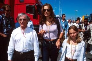 Bernie, Slavica und die jüngere Tochter Petra Ecclestone in Budapest 1999
