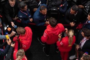 Die Stimmung zwischen Sebastian Vettel und Charles Leclerc war schon besser