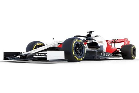 Designstudie: McLaren MCL34 in Weiß und Rot