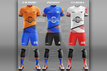 Die Fußball-Trikots der Formel-1-Teams 2020