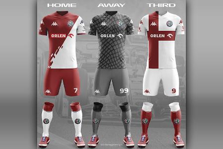 Die Fußball-Trikots der Formel-1-Teams 2020