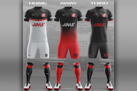 Die Fußball-Trikots der Formel-1-Teams 2020