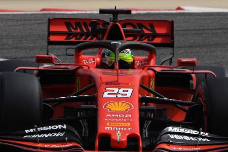 Im April fuhr Mick Schumacher erstmals einen aktuellen Formel-1-Ferrari