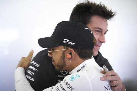 Erfolgsgespann seit 2013: Mercedes-Teamchef Toto Wolff und Lewis Hamilton