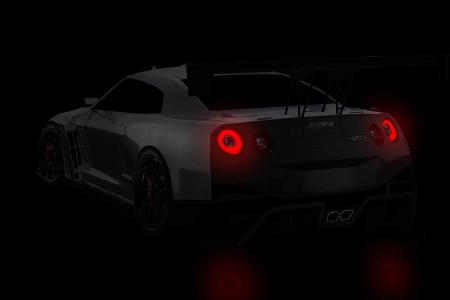 Dieser Nissan GT-R Rennwagen hat Heckantrieb und Straßenzulassung