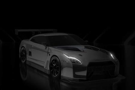 Dieser Nissan GT-R Rennwagen hat Heckantrieb und Straßenzulassung