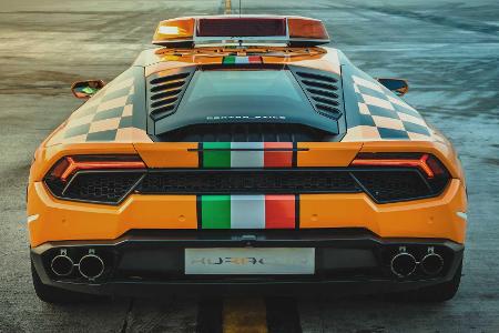 Lamborghini Huracán RWD als Follow-Me Car am Flughafen Bologna