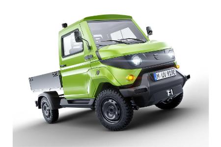 Evum aCar: Neue Optik und neue Fahrzeugklasse für Elektro-Kleinlaster