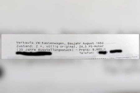 Volkswagen T1 Bulli von 1950: Miss Sofie feiert Geburtstag