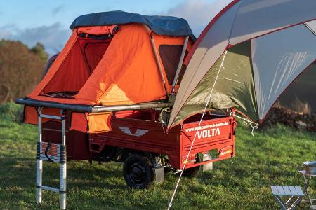 Elektro Frosch Pro Camping: Winziges Dreirad für Camping-Zwecke