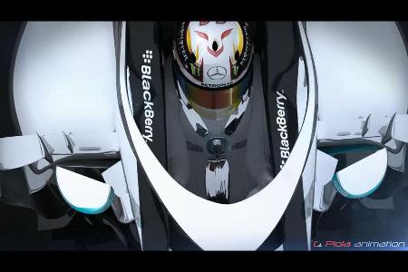 Mercedes - Cockpit-Protection - Piola-Animation - Formel 1 2015