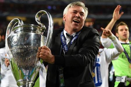 Endlich am Ziel! Carlo Ancelotti schaffte mit Real das, worüber seine zahlreichen Vorgänger gestolpert sind: den Gewinn von ...