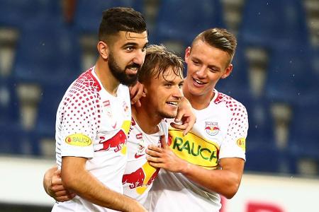 Die Partie gerät zum Festschießen. Salzburg baut den Europacup-Frust gegen die Admira mit zahlreichen Toren ab.