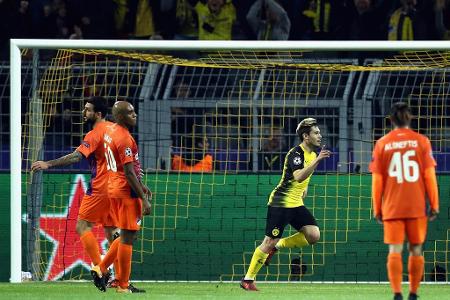 Nach einer traumhaften Vorarbeit von Shinji Kagawa erlöst Raphaël Guerreiro dann jedoch den BVB.