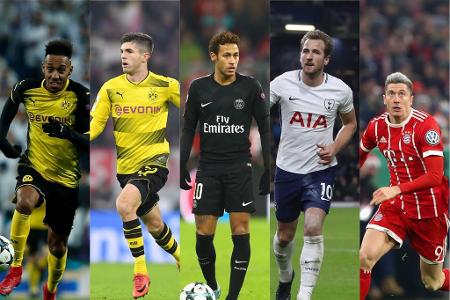 Das 'CIES Football Observatory' hat die Marktwerte der Top-Spieler aus Europas Elite-Ligen berechnet. Alter, Position, Vertr...