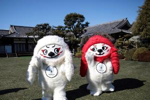 Die Bären "Ren" und "G" werben für Rugby-WM 2019 in Japan