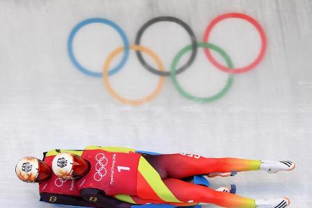 Deutsche Rodel-Doppelsitzer mit Trainings-Bestzeit