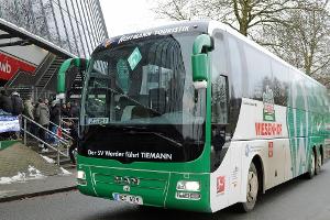 Starker Schneefall: Werder musste in Freiburg übernachten