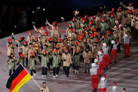 Deutsche Olympia-Helden in Frankfurt gelandet