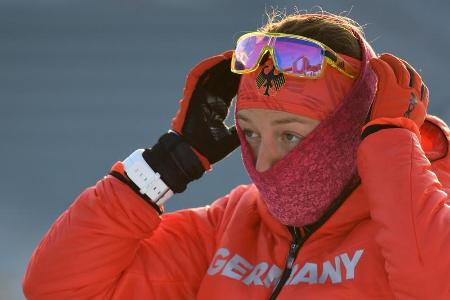Biathlon-Bundestrainer gibt Dahlmeier Tipps