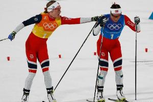 Skilanglauf: Frauen-Staffel verpasst Medaille klar - Björgen bricht Rekorde