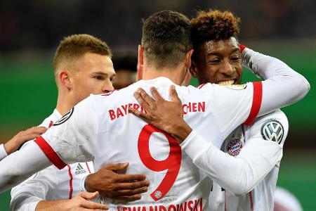 Souverän setzt sich der FC Bayern München gegen den SC Paderborn durch. Mit einem 6:0-Sieg zogen die Bayern in das Halbfinal...