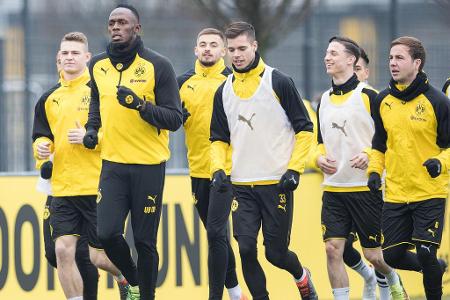 Warmlaufen im Kreis der BVB-Stars