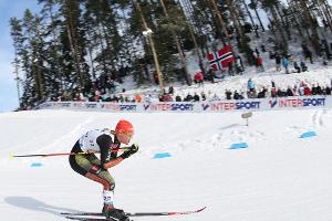 Skilangläuferin Carl Vierte in der Sprint-Qualifikation