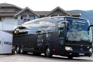 Slogan des deutschen WM-Busses: "Zusammen. Geschichte schreiben"