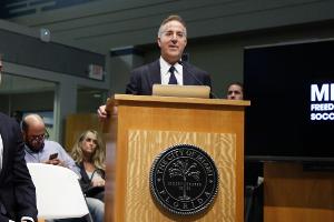 Protest gegen Beckhams neue Stadionpläne in Miami