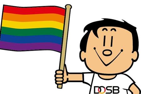 DOSB bietet Trimmy mit Regenbogenflagge an