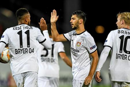 3:2 nach 0:2: Leverkusen gewinnt turbulentes Spiel in Rasgrad