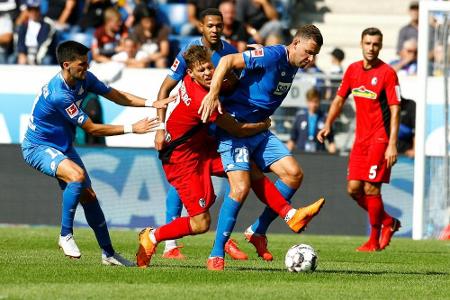 Slapstick-Tore des Tages: Dominique Heintz (SC Freiburg) und Adam Szalai (TSG Hoffenheim)