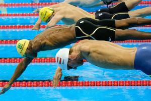 Schwimm-Finals bei Olympia in Tokio 2020 am Morgen