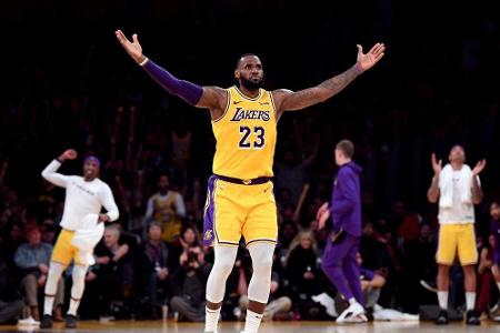 NBA: LA Lakers siegen dank starkem James