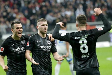Trio der Hinrunde: Luka Jovic, Ante Rebic, Sebastien Haller (Eintracht Frankfurt)