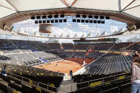 Erste Umbaustufe: Neues Membran-Dach am Rothenbaum eingeweiht