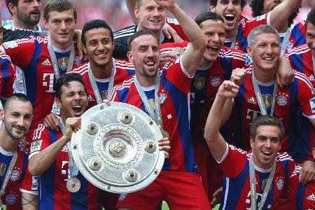 Mit den Bayern gewinnt Ribéry massenweise Silberware. Bis dato siebenmal die deutsche Meisterschaft...