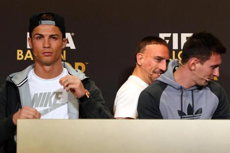 Die größte persönliche Enttäuschung seiner Karriere ist für Ribéry die Wahl zum Weltfußballer 2013: Cristiano Ronaldo siegt,...