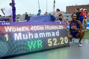 Olympiasiegerin Muhammad läuft Weltrekord über 400 m Hürden