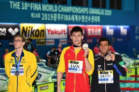 Eklat bei Schwimm-WM: Horton verweigert Siegerfoto mit Weltmeister Sun