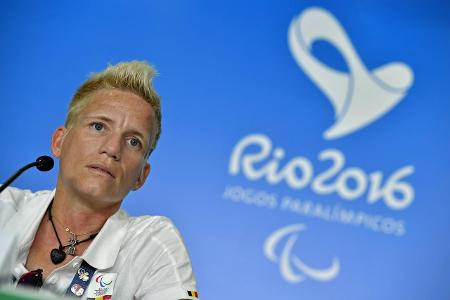 Belgian athlete Marieke Vervoort pictured during a press con...