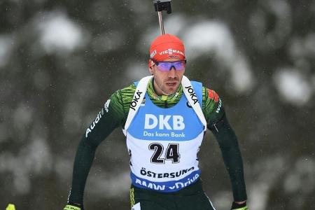 Peiffer mit repariertem Gewehr in Hochfilzen: 