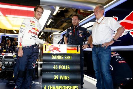 Nach der Saison 2014 wechselte Vettel schließlich nach vier Titeln mit Red Bull zu Ferrari und verabschiedet sich in Abu Dha...