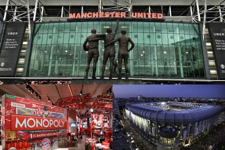Die englische Rating-Agentur Brand Finance hat auch 2019 wieder sein jährliches Ranking zu den wertvollsten Fußballvereinen ...