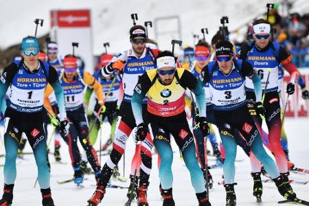 Biathleten ohne Chance im Wettstreit der Norweger und Franzosen