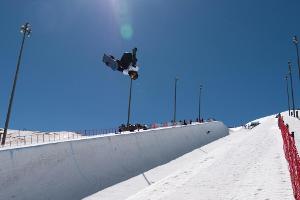 Snowboarder Höflich in Kalifornien Sechster